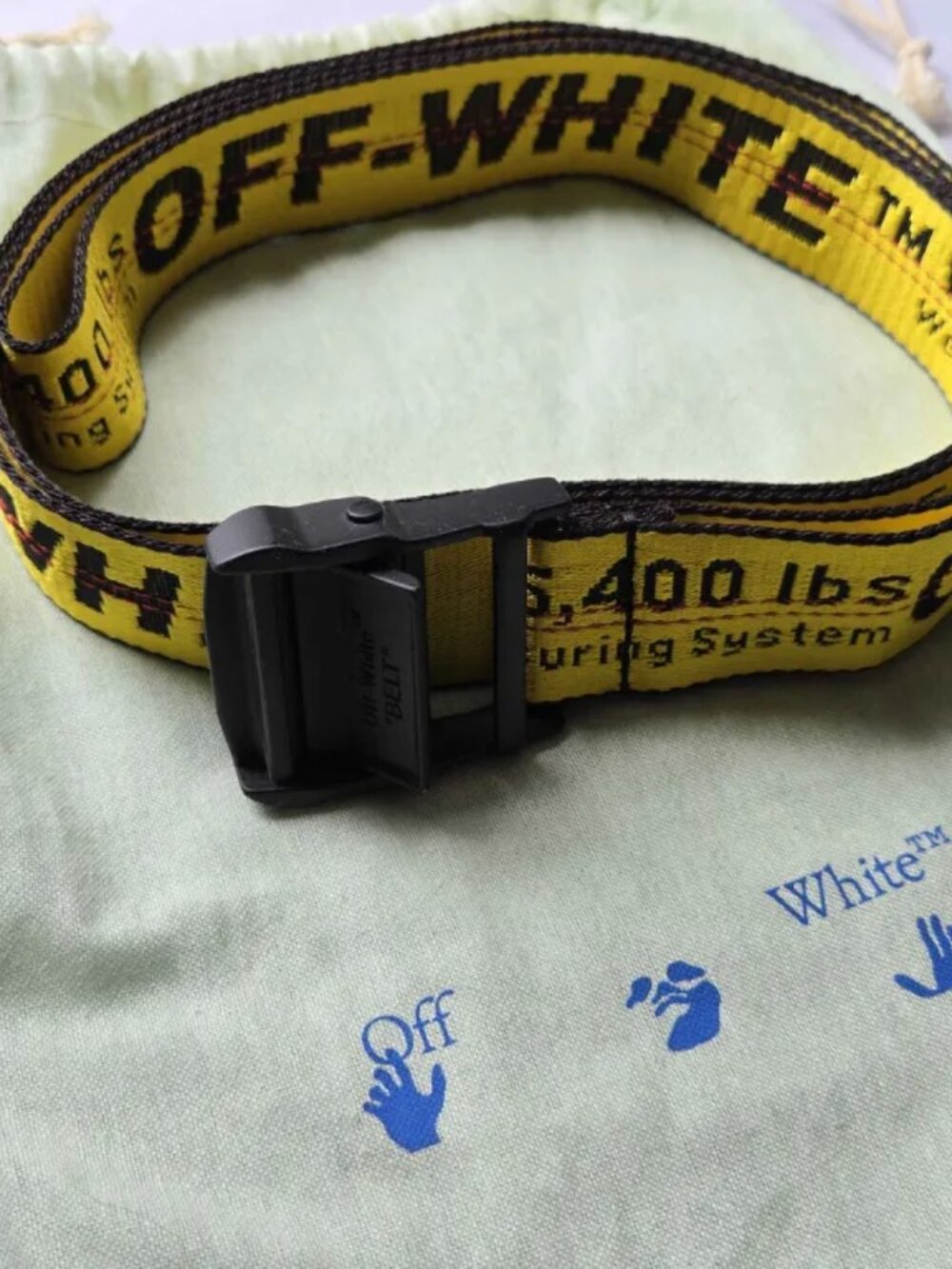 Off-White Industrial Belt Yellow with Dust Bag